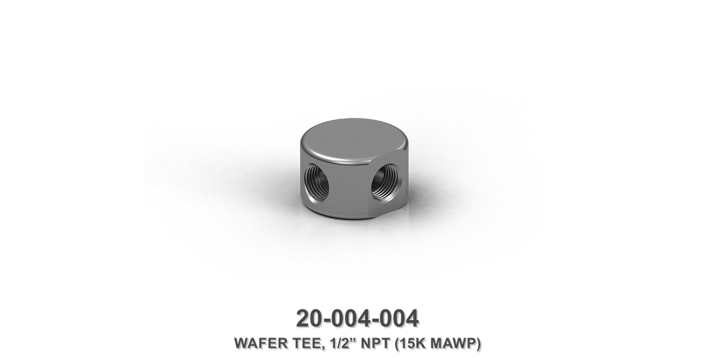 15K MAWP 1/2" NPT Wafer Tee