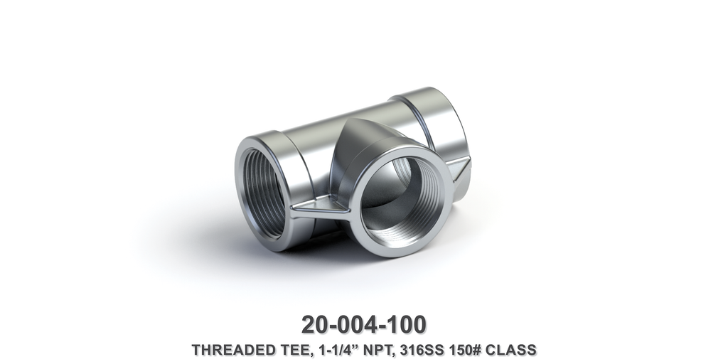 1-1/4" NPT Threaded Tee
