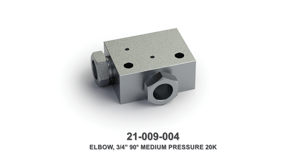 20K 3/4" 90-Degree Medium Pressure Elbow