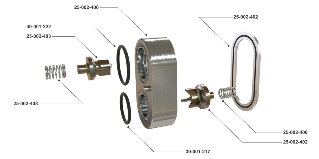 Aluminum Valve Seat Cartridge Kit - Weatherford Type