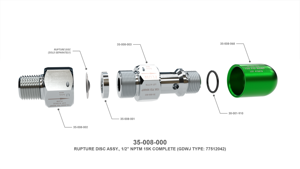 15K psi RUPTURE DISC HOLDER (GDWJ STYLE)