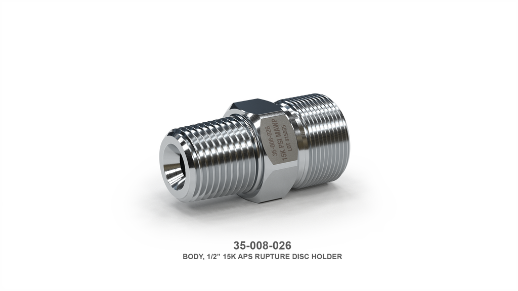 15K psi RUPTURE DISC HOLDER (APS STYLE)