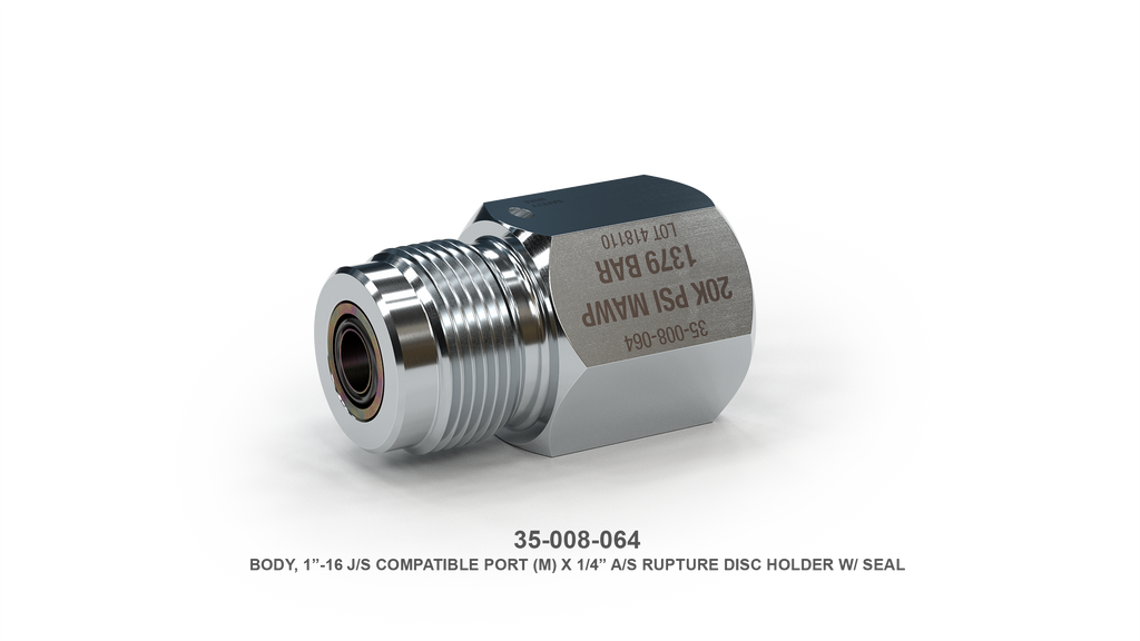20K psi RUPTURE DISC HOLDER, 1"-16 (PORT STYLE)
