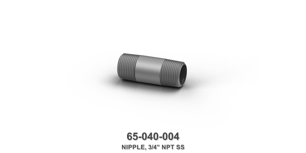 3/4" NPT Stainless Steel Nipple