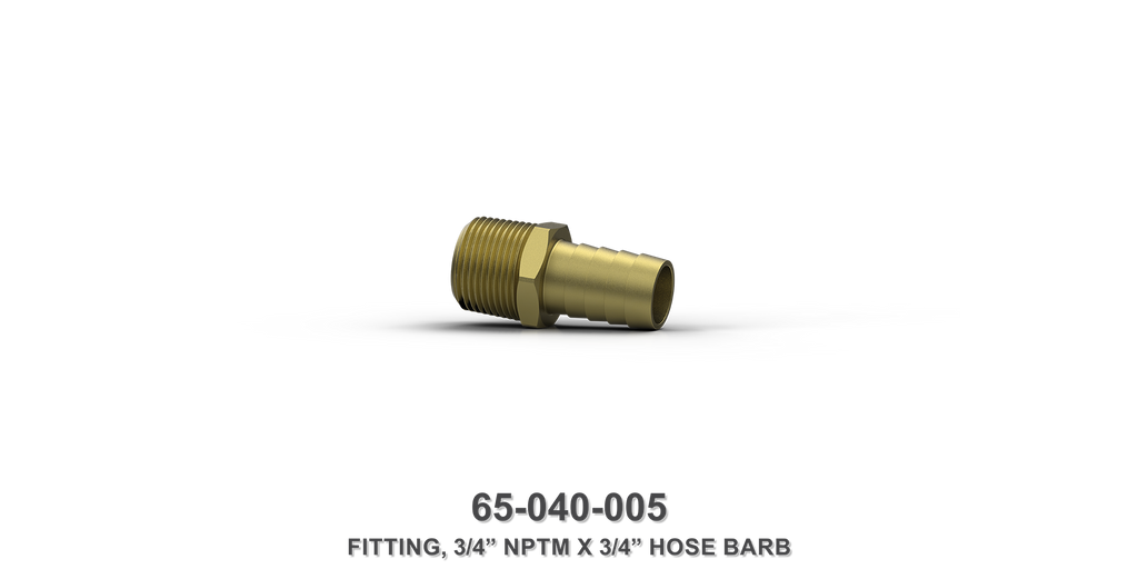 3/4" NPTM x 3/4" Hose Barb Fitting