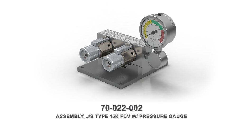 15K Flow Divider Valve Assembly with Pressure Gauge