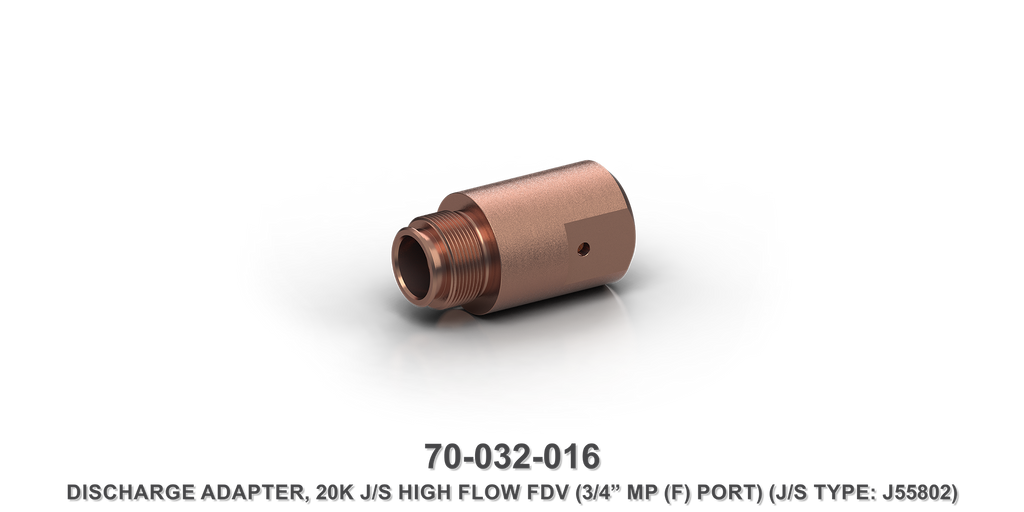 20K 3/4" MPF High Flow Flow Divider Valve Discharge Adapter