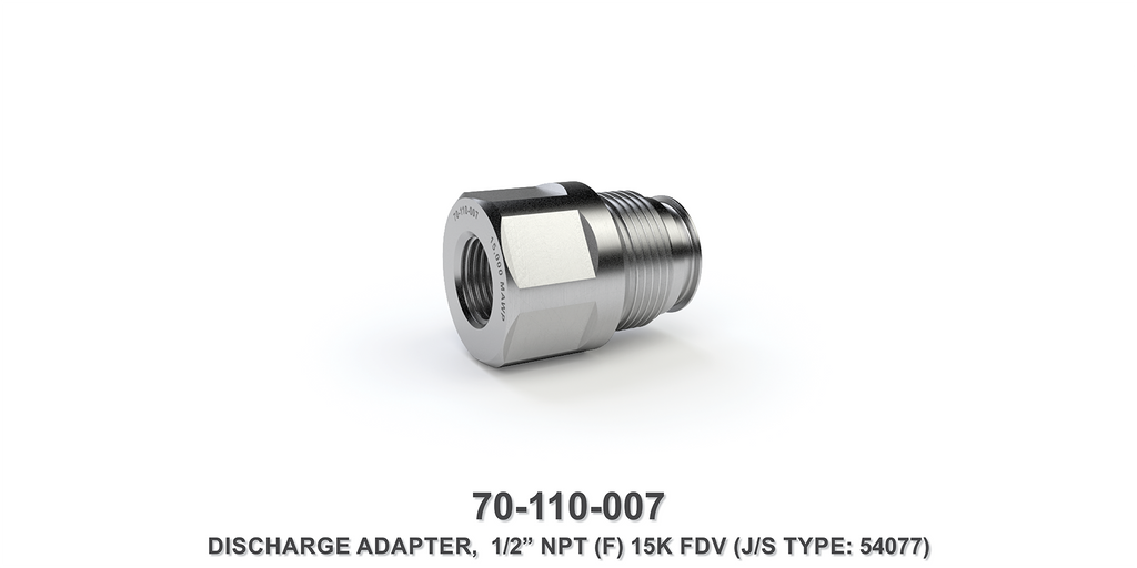 15K Flow Divider Valve 1/2" NPTF Discharge Adapter