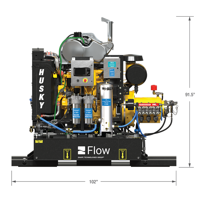 Diesel Husky 40/ 55k PSI Industrial Pump System