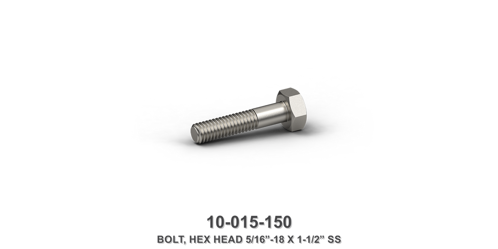 5/16"-18 x 1-1/2" Stainless Steel Hex Head Bolt