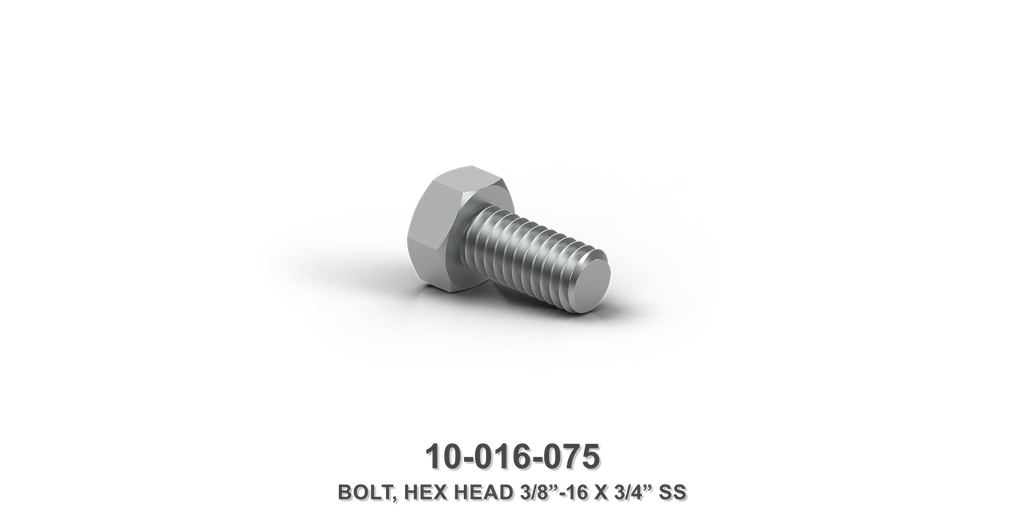 3/8"-16 x 3/4" Stainless Steel Hex Head Bolt