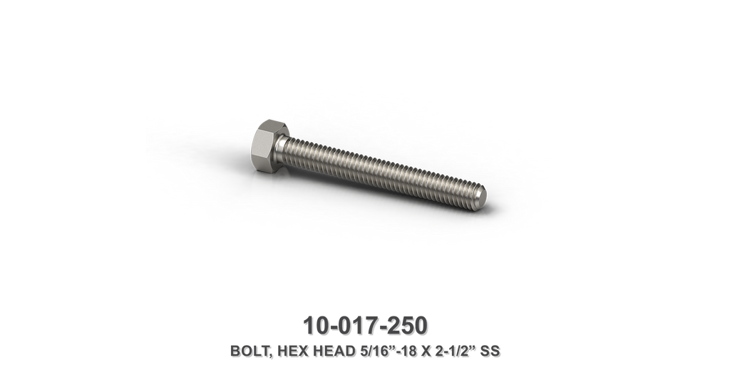 5/16"-18 x 2-1/2" Stainless Steel Hex Head Bolt