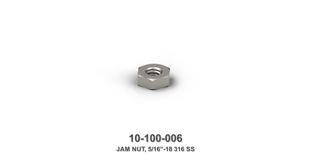 5/16"-18 316 Stainless Steel Jam Nut