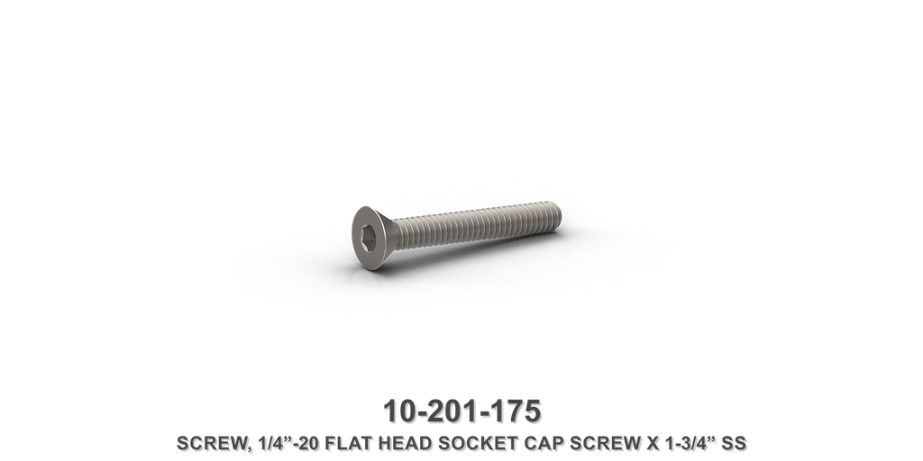 1/4"-20 Flat Head Socket Cap Screw x 1-3/4" Stainless Steel Screw