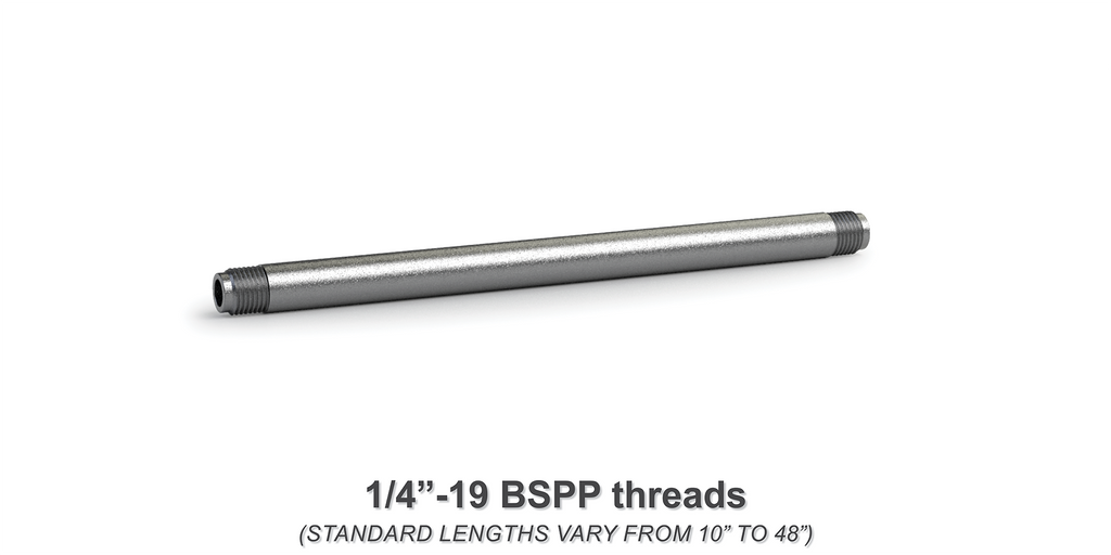 15K 1/4"-19 BSPP Pipe Nipple