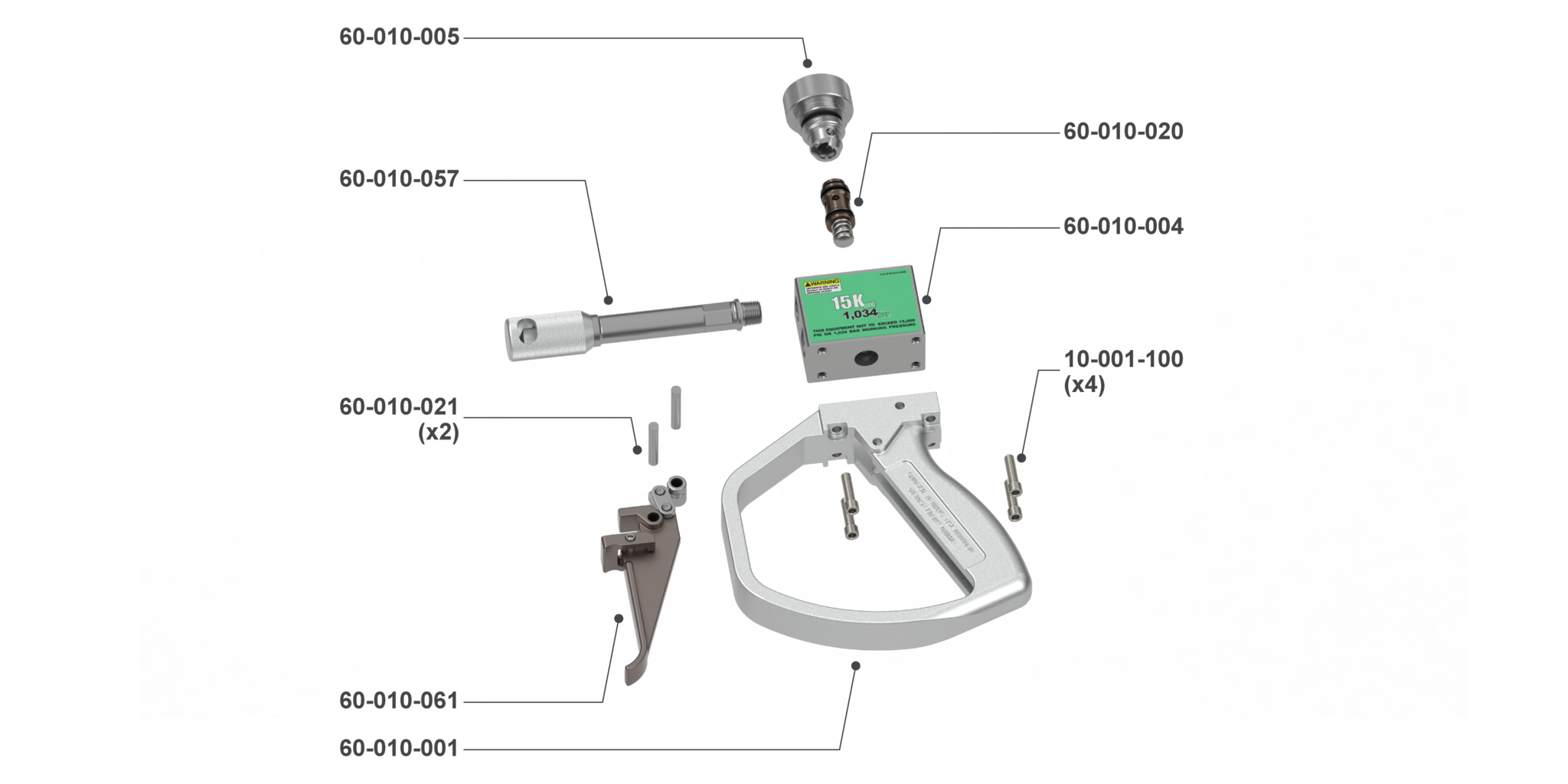 15K psi DUMP GUN HANDLE ASSEMBLY – Advanced Pressure Systems
