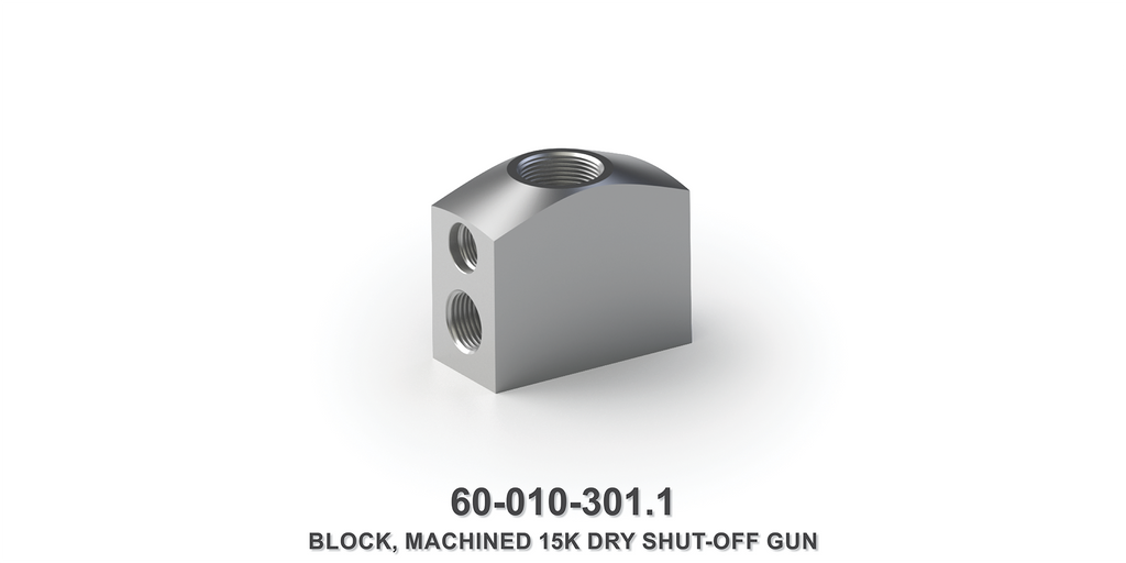 Machined 15K Dry Shut-Off Gun Block