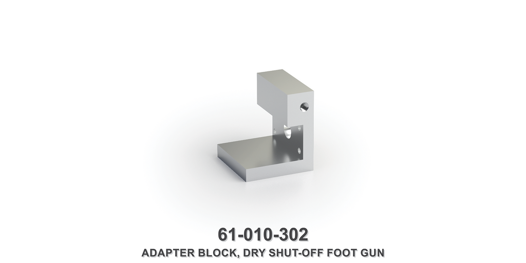 Dry Shut-Off Foot Gun Adapter Block
