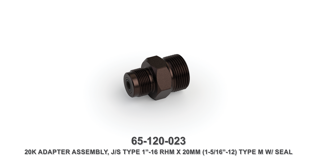 1"-16 RHM x 20mm Type M 20K Adapter Assembly with Seal